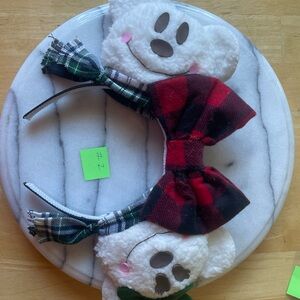 Disney Red and Black Hair Accessories with Plaid Bows